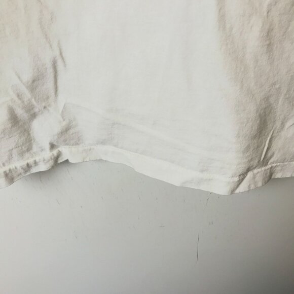 Vintage Autumn Elf T Shirt Fall Leaves Fruit of the Loom Graphic Tee USA White - Picture 4 of 14